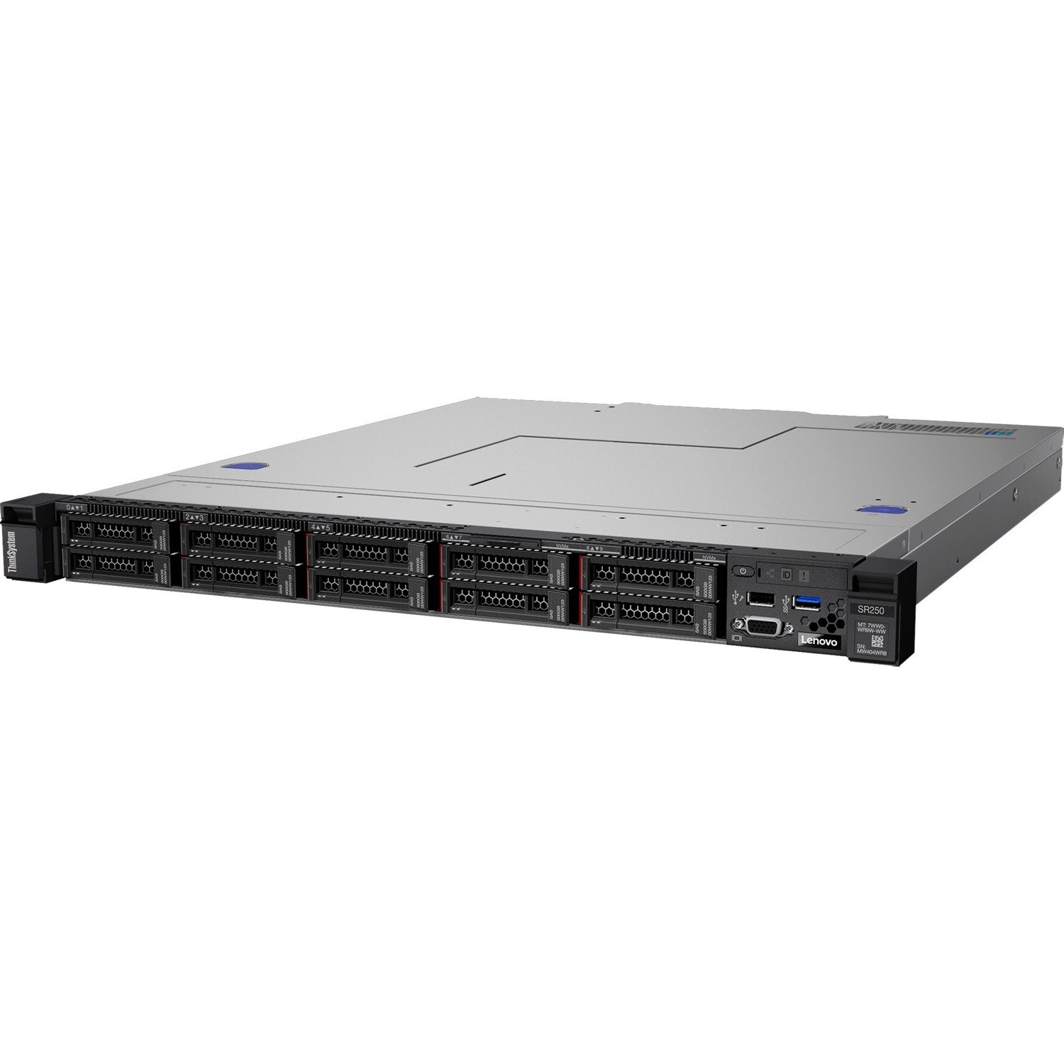 Lenovo ThinkSystem SR250 7Y51A01UAU 1U Rack Server - 1 Xeon E-2104G 3.20 GHz - 8 GB RAM - Serial ATA/600 Controller