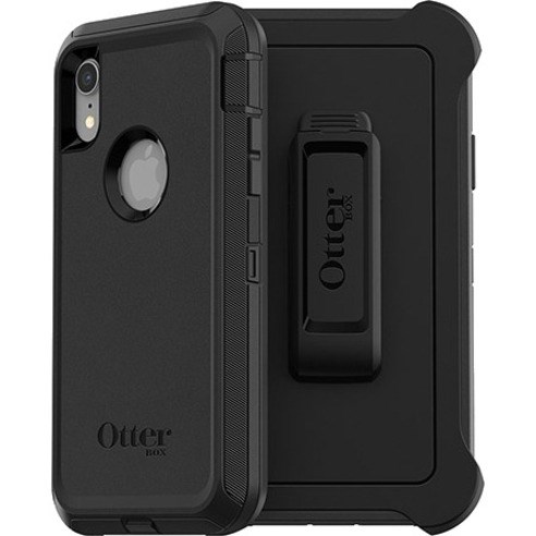 OtterBox Defender Rugged Carrying Case (Holster) Apple iPhone XR Smartphone - Black