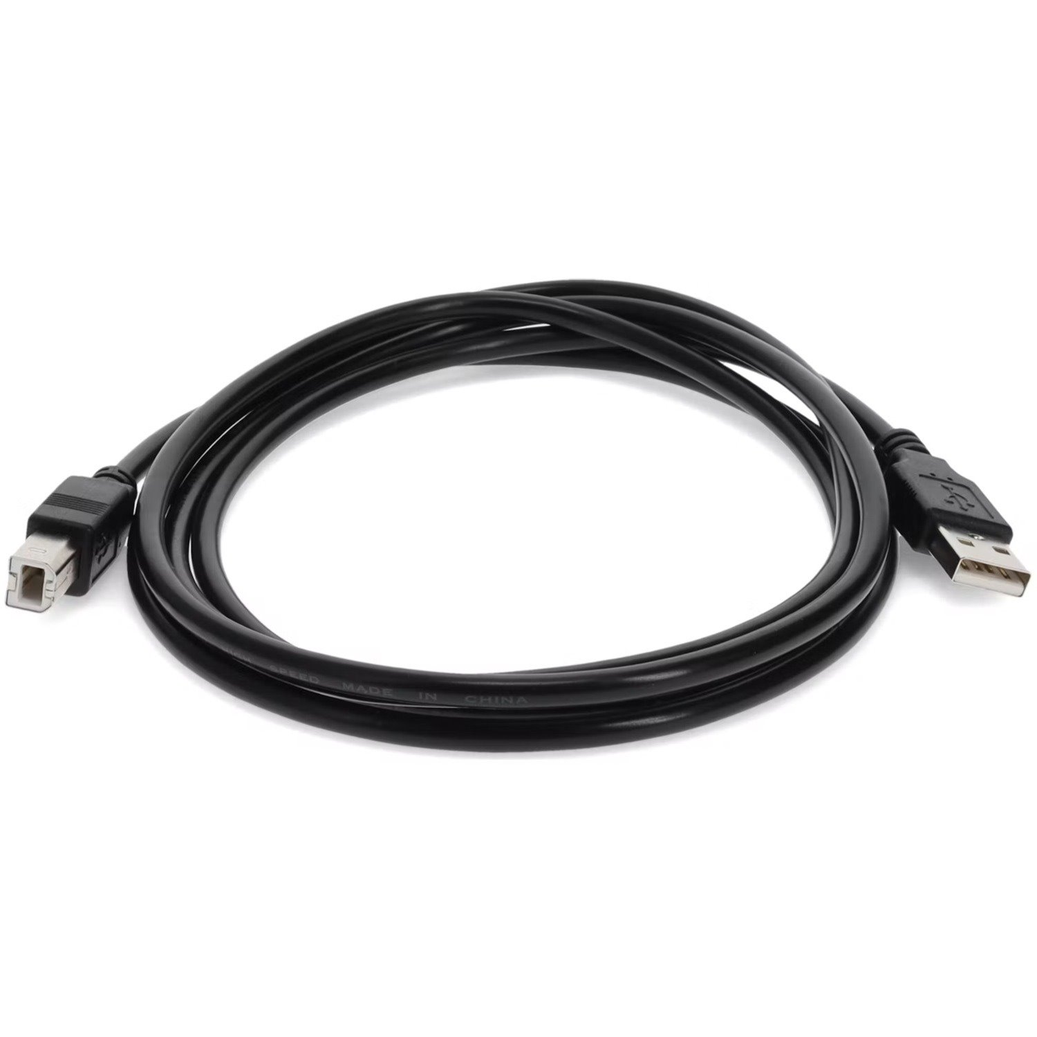 AddOn 3ft USB A 2.0 Male to USB B 2.0 Male Black Cable