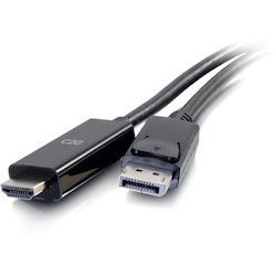 C2G 3ft DisplayPort to HDMI Cable - DP to HDMI Adapter Cable - DisplayPort 1.2 HDMI 2.0 - 4K 60Hz - M/M