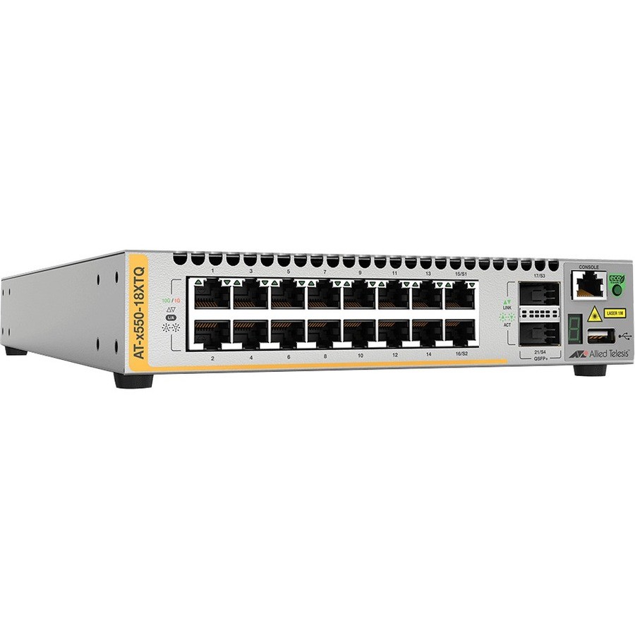 Allied Telesis x550 x550-18XTQ 16 Ports Manageable Layer 3 Switch - 10 Gigabit Ethernet - 10GBase-T