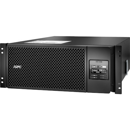APC Smart-UPS On-Line, 6kVA/6kW, Rackmount 4U, 208V, 6x C13+4x C19 IEC outlets, Network Card+SmartSlot, Extended runtime, W/ rail kit