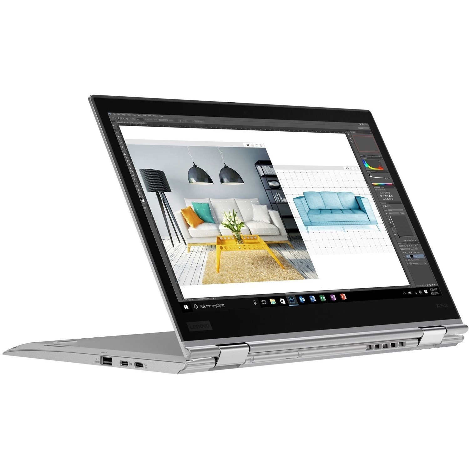 Lenovo ThinkPad X1 Yoga 3rd Gen 20LFS06600 14" Touchscreen 2 in 1 Ultrabook - Full HD - Intel Core i5 8th Gen i5-8350U - 16 GB - 256 GB SSD - English (US) Keyboard - Silver