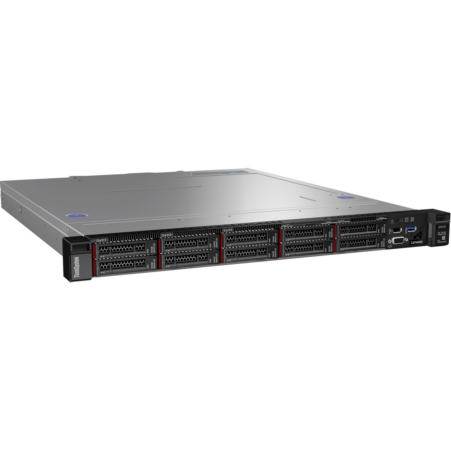 Lenovo ThinkSystem SR250 7Y51A01EAU 1U Rack Server - 1 x Intel Xeon E-2186G 3.80 GHz - 16 GB RAM - Serial ATA/600 Controller