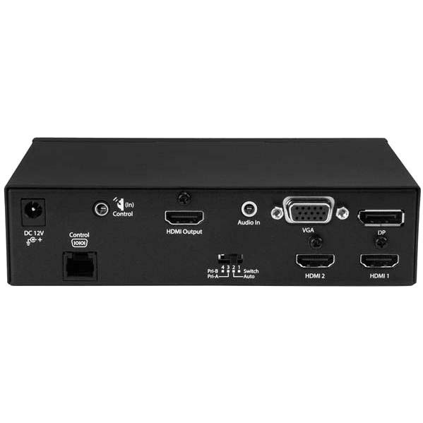 StarTech.com Multi-Input to HDMI Converter Switch - DisplayPort, VGA and Dual-HDMI to HDMI Switch - Priority and Automatic Switch - 4K