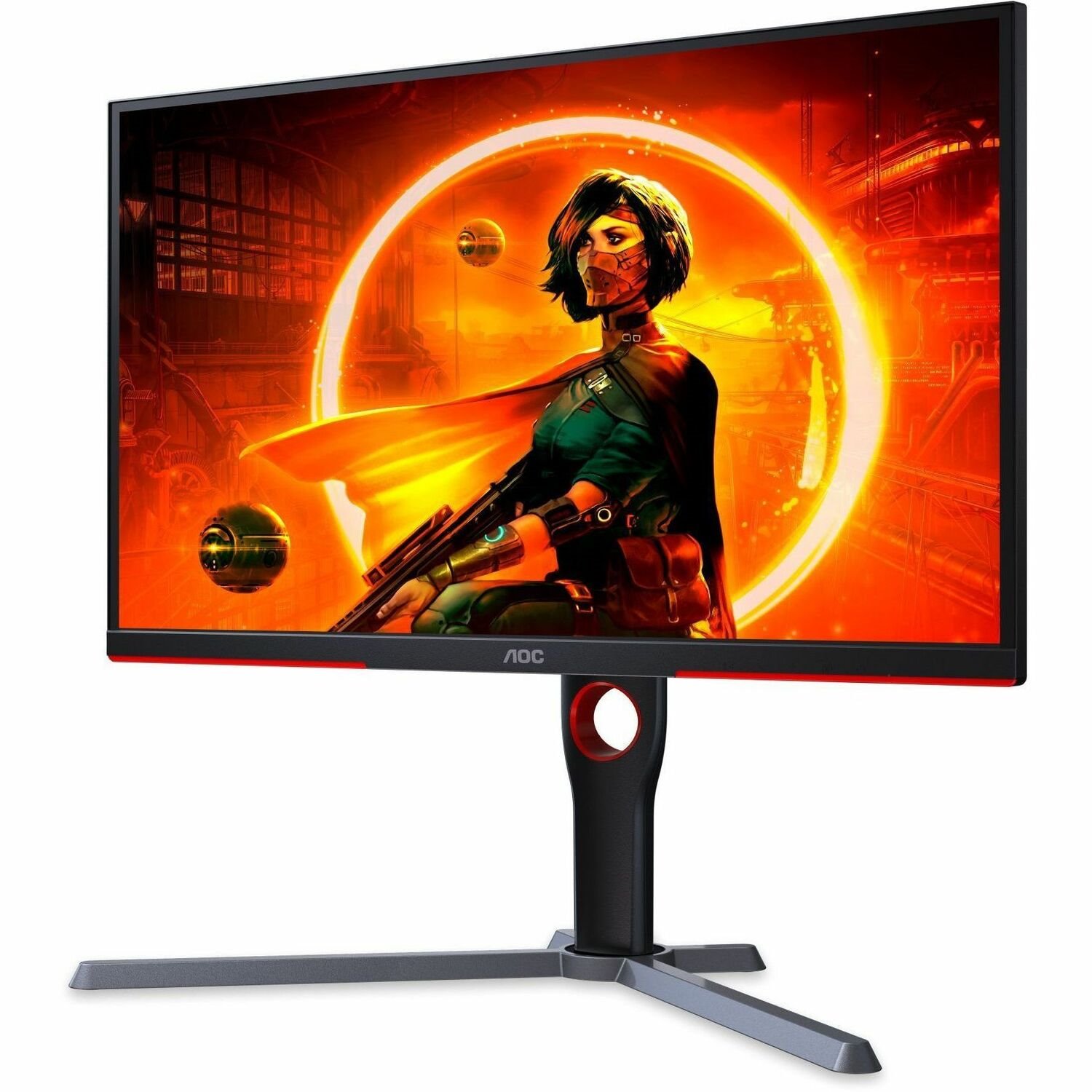 AOC U27G3X 27" Class 4K UHD Gaming LCD Monitor - Black Red