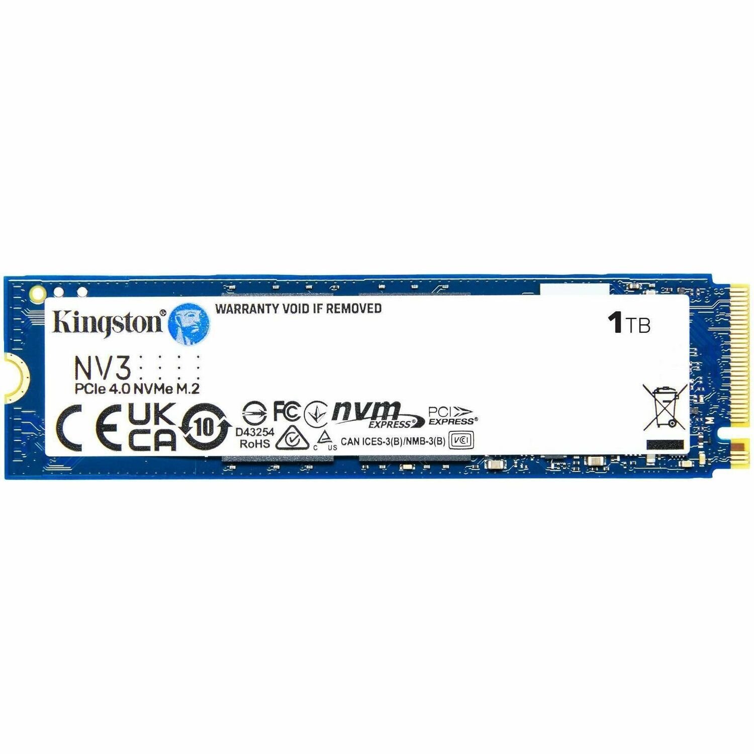 Kingston NV3 1 TB Solid State Drive - M.2 2280 Internal - PCI Express NVMe (PCI Express NVMe 4.0 x4)