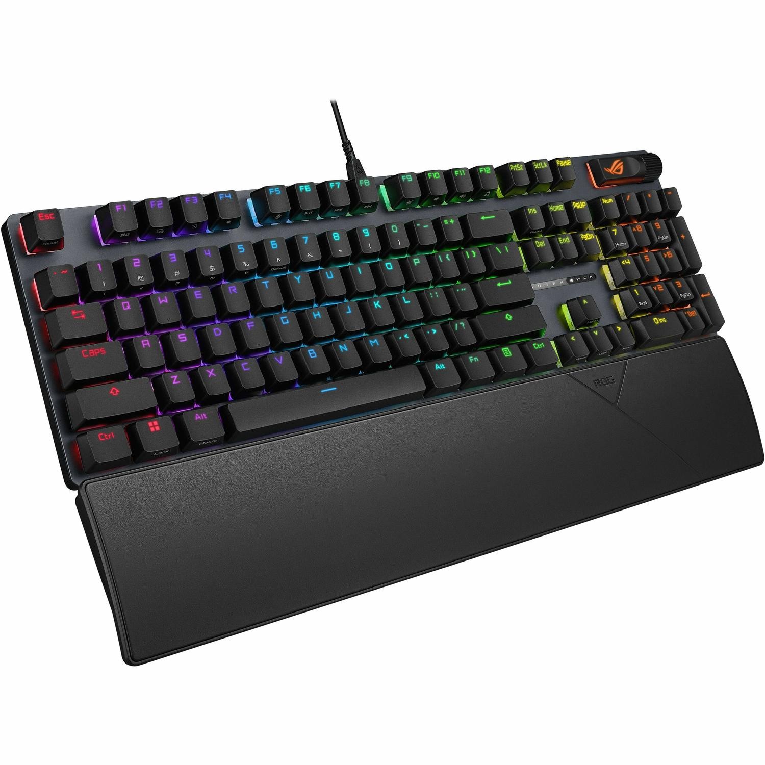 Asus ROG Strix Scope II X Gaming Keyboard - Cable Connectivity - USB 2.0 Type A Interface - RGB LED