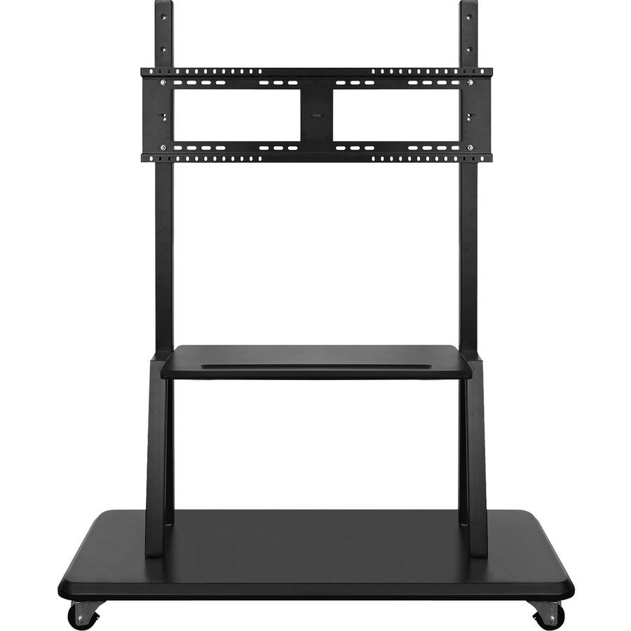 ViewSonic VB-STND-001 Mobile TV Cart for 55 to 86 inch screens up to 265 lbs, VESA Pattern Compatible for 400x200 to 900x600mm, Storage Tray, and Lockable Wheels