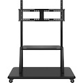 ViewSonic VB-STND-001 Mobile TV Cart for 55 to 86 inch screens up to 265 lbs, VESA Pattern Compatible for 400x200 to 900x600mm, Storage Tray, and Lockable Wheels