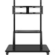 ViewSonic VB-STND-001 Mobile TV Cart for 55 to 86 inch screens up to 265 lbs, VESA Pattern Compatible for 400x200 to 900x600mm, Storage Tray, and Lockable Wheels