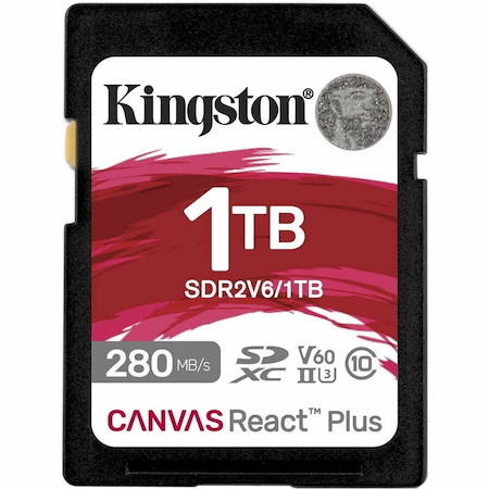 Kingston Canvas React Plus 1 TB Class 10/UHS-II (U3) V60 SDXC