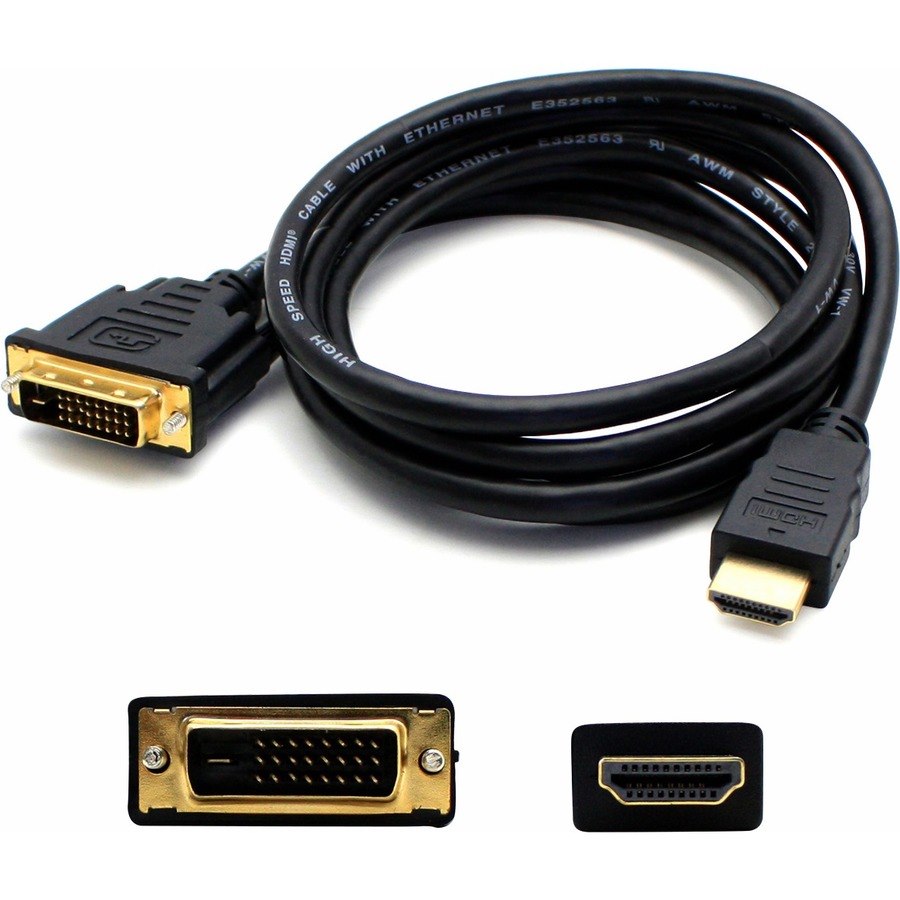 AddOn 6ft HDMI 1.3 Male to DVI-D Single Link (18+1 pin) Female Black Cable For Resolution Up to 1920x1200 (WUXGA)