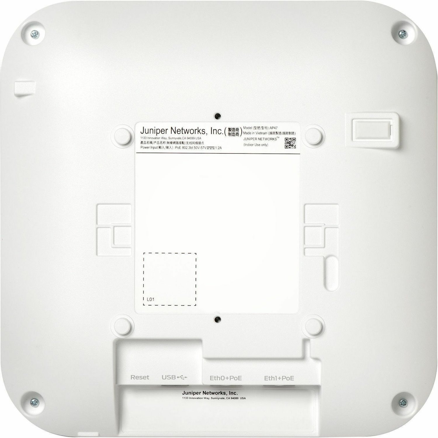 Mist AP47 Tri Band Wi-Fi 7 IEEE 802.11 a/b/g/n/ac/ax/be 28.80 Gbit/s Wireless Access Point - Indoor