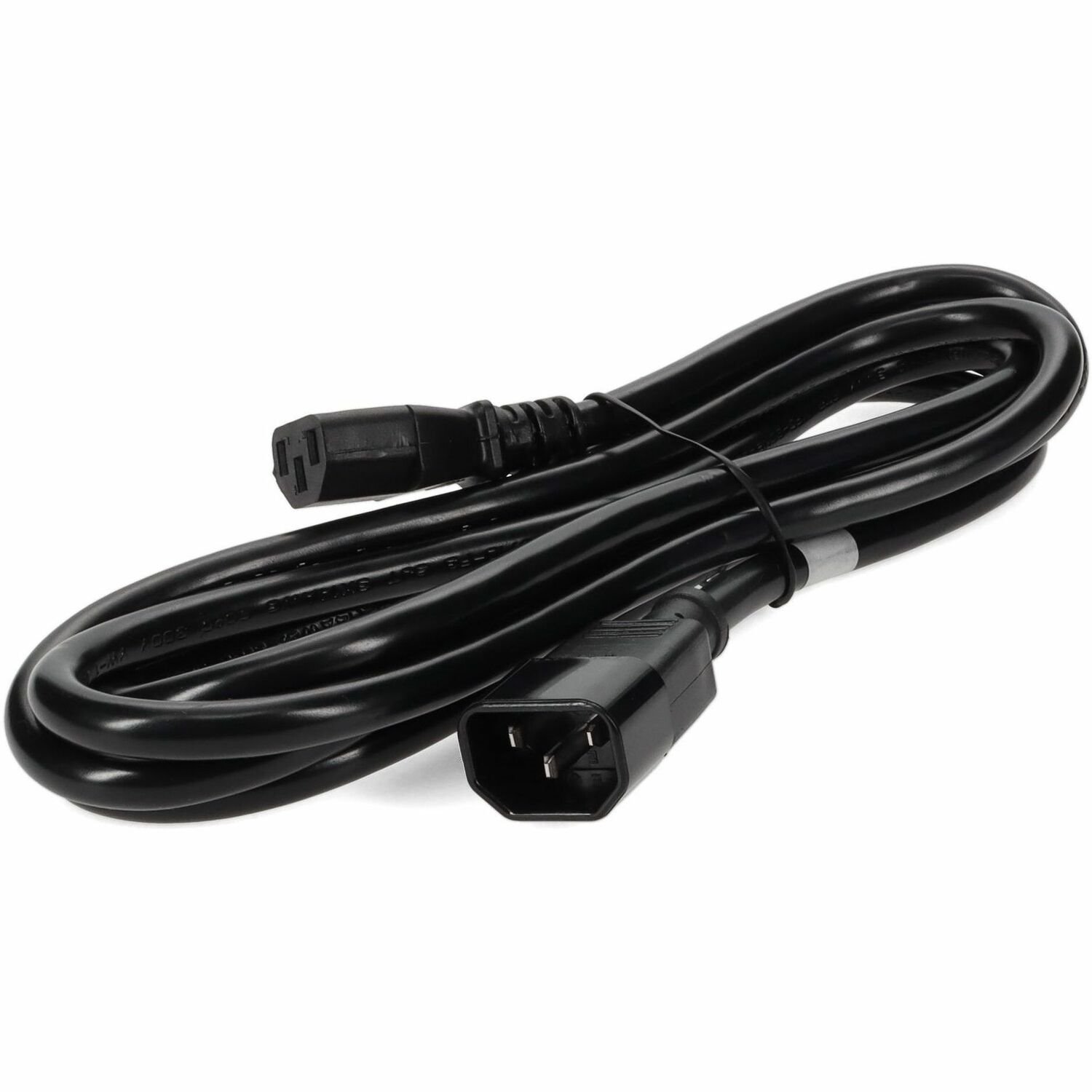 AddOn 1ft C13 Female to C14 Male 14AWG 100-250V at 15A Black Power Cable