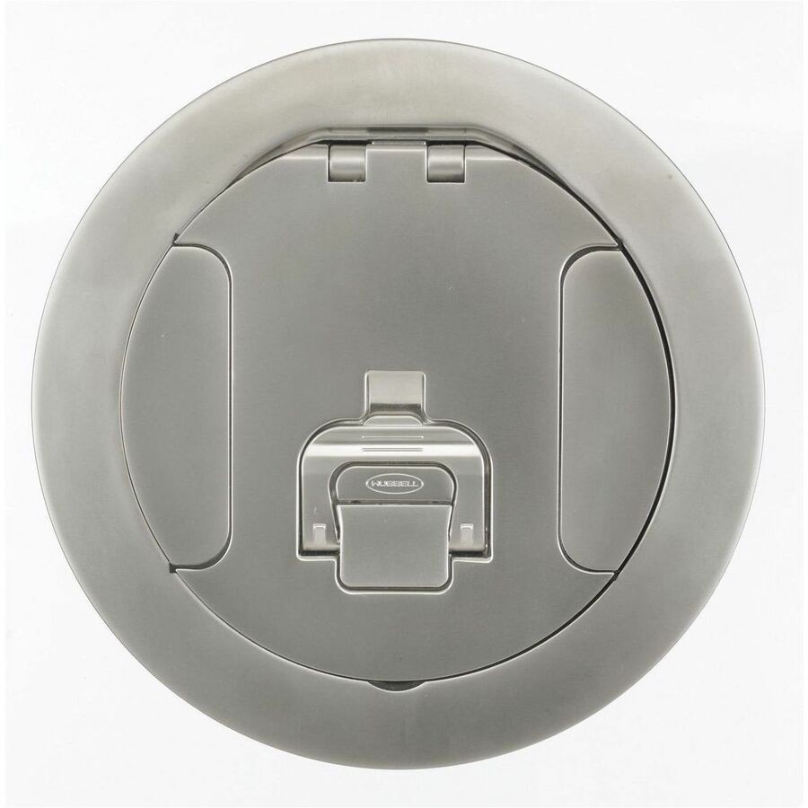Hubbell Premise Wiring Recessed 6" Series, Cover Assembly, Satin Nickel Plated Finish