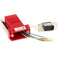 Black Box Modular Adapter Kit - DB9M to RJ11F, 6-Wire with Thumbscrews, Red