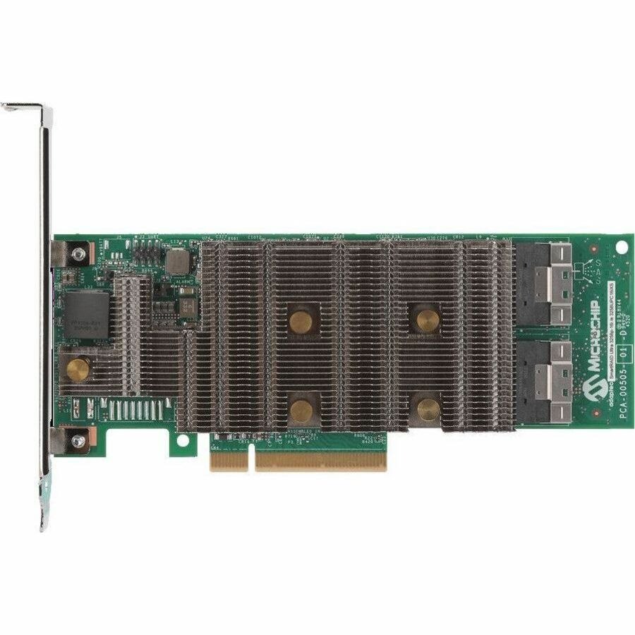Microchip SmartRAID 3252-8i /e SAS/SATA/NVMe Controller - 24Gb/s SAS - PCI Express 4.0 x8 - 2 GB - Low-profile - Plug-in Card