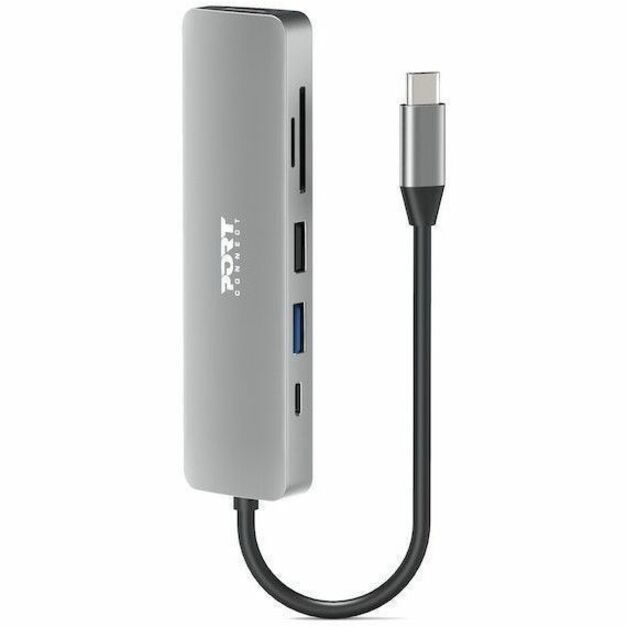 Port Connect USB Type C Docking Station for Desktop PC, Notebook, Computer - Charging Capability - Memory Card Reader - SD
