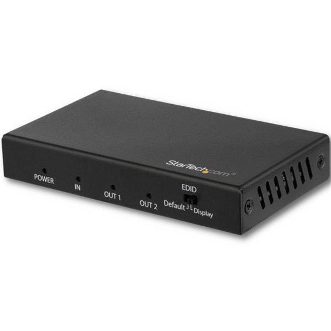 StarTech.com 2 Port HDMI Splitter - 4K 60Hz - 1x2 Way HDMI 2.0 Splitter - HDR - ST122HD218