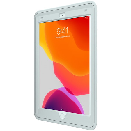 CTA Digital Protective Case with Build in 360° Rotatable Grip Kickstand for iPad 7th/ 8th/ 9th Gen 10.2, iPad Air 3, iPad Pro 10.5, White