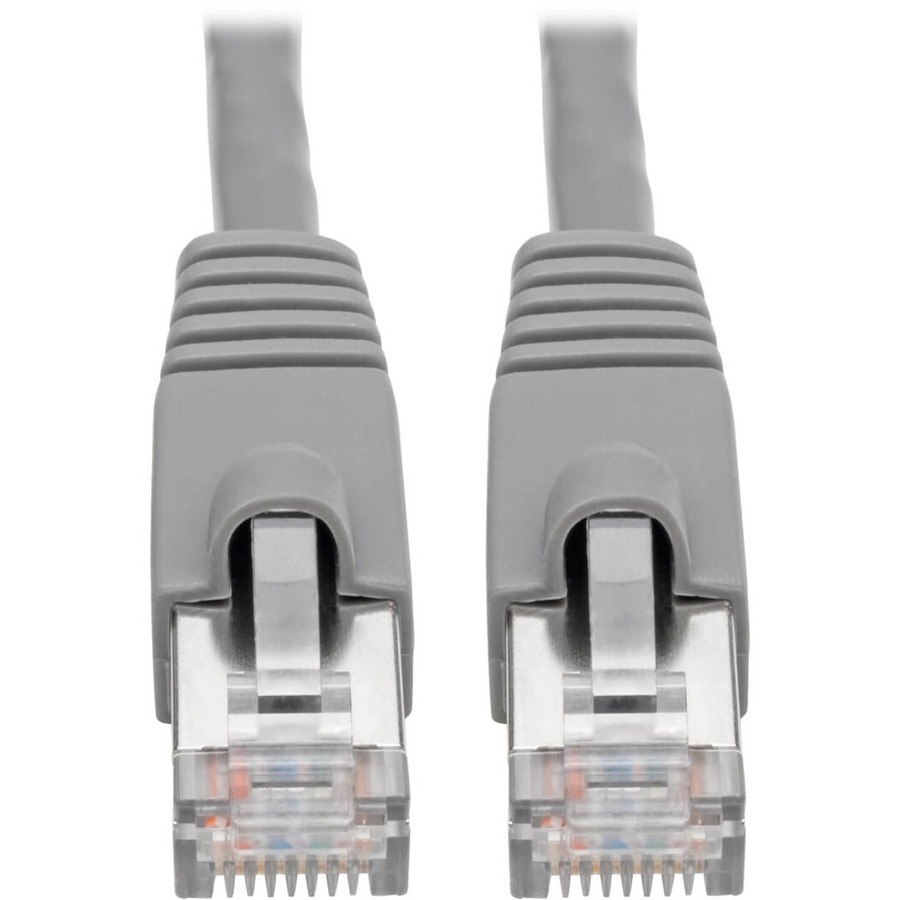 Eaton Tripp Lite Series Cat6a 10G Snagless Shielded STP Ethernet Cable (RJ45 M/M), PoE, Gray, 2 ft. (0.61 m)