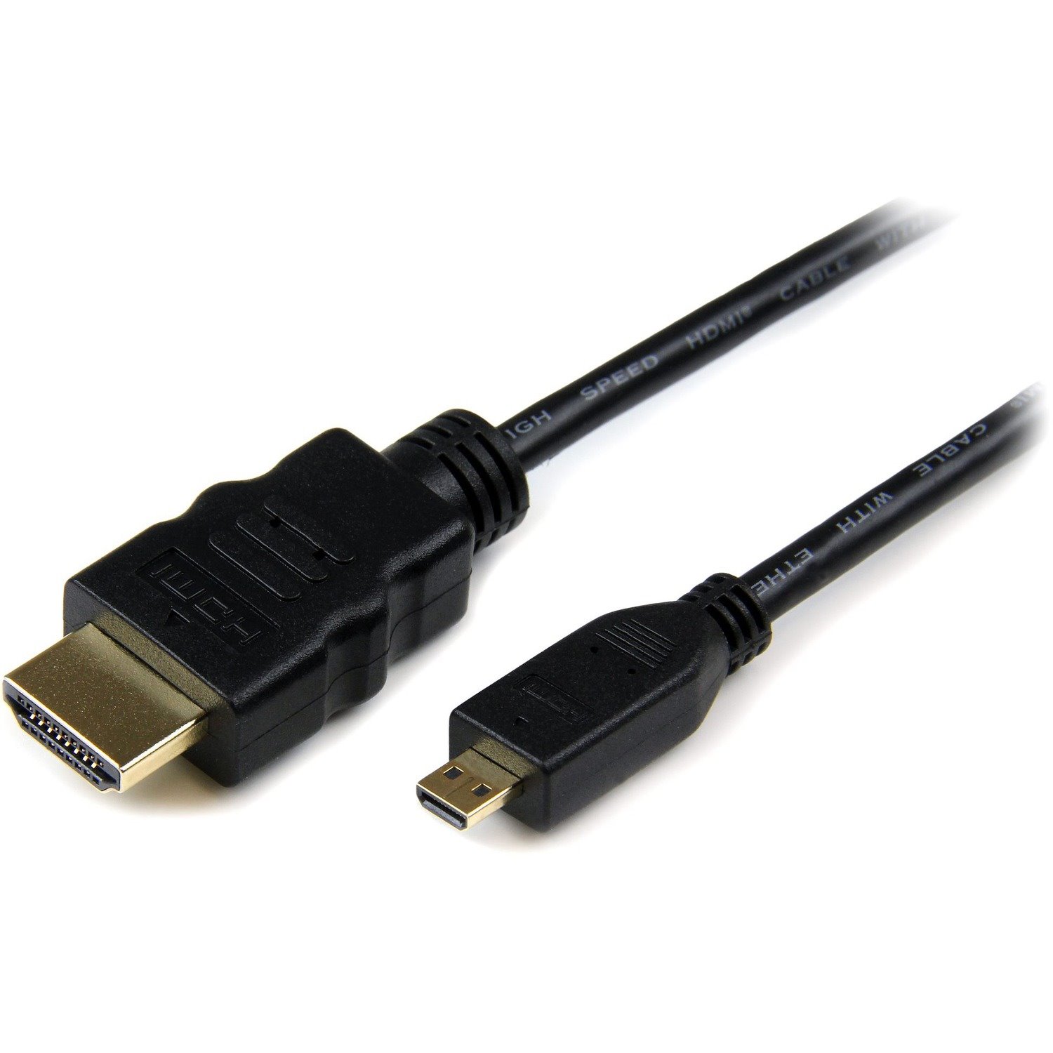 StarTech.com 1m Micro HDMI to HDMI Cable with Ethernet, 4K High Speed Micro HDMI Type-D Device to HDMI Monitor Adapter/Converter Cord
