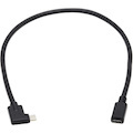 Tripp Lite by Eaton USB-C Extension Cable (M/F) - USB 3.2 Gen 2 (10Gbps), Thunderbolt 3 Compatible, Right-Angle Plug, 20 in. (0.5 m)