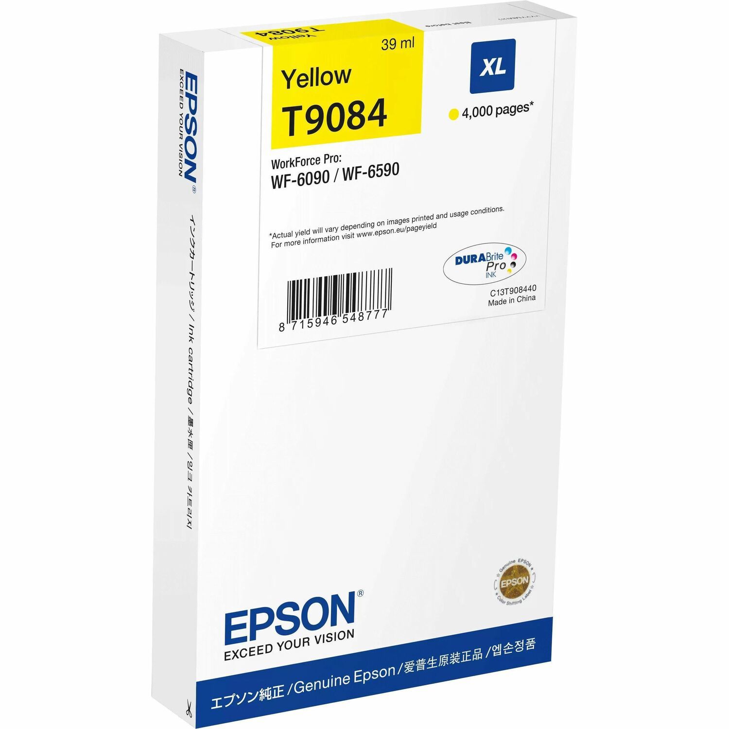 Epson Original High (XL) Yield Inkjet Ink Cartridge - Single Pack - Yellow - 1 / Pack