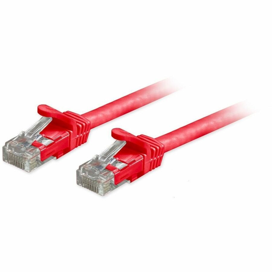 Comprehensive Cat6a Unshielded (UTP) Snagless Ethernet Patch Cable Red 5ft