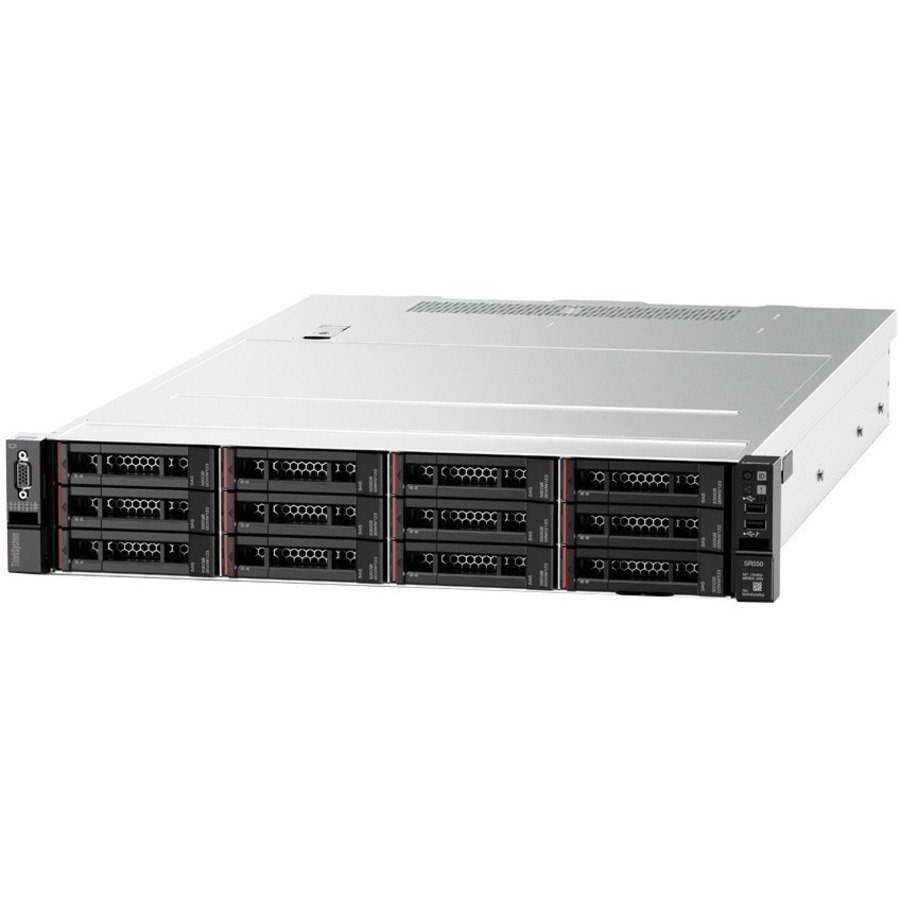 Lenovo ThinkSystem SR550 7X04A07XAU 2U Rack Server - 1 x Intel Xeon Silver 4208 2.10 GHz - 16 GB RAM - Serial ATA/600, 12Gb/s SAS Controller