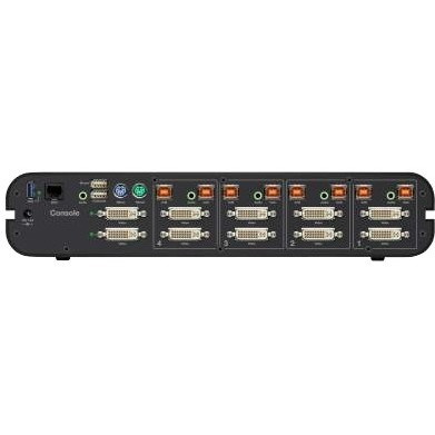 Belkin Advanced Secure Dual-Head DVI-I KVM Switch; 4-Port Plus