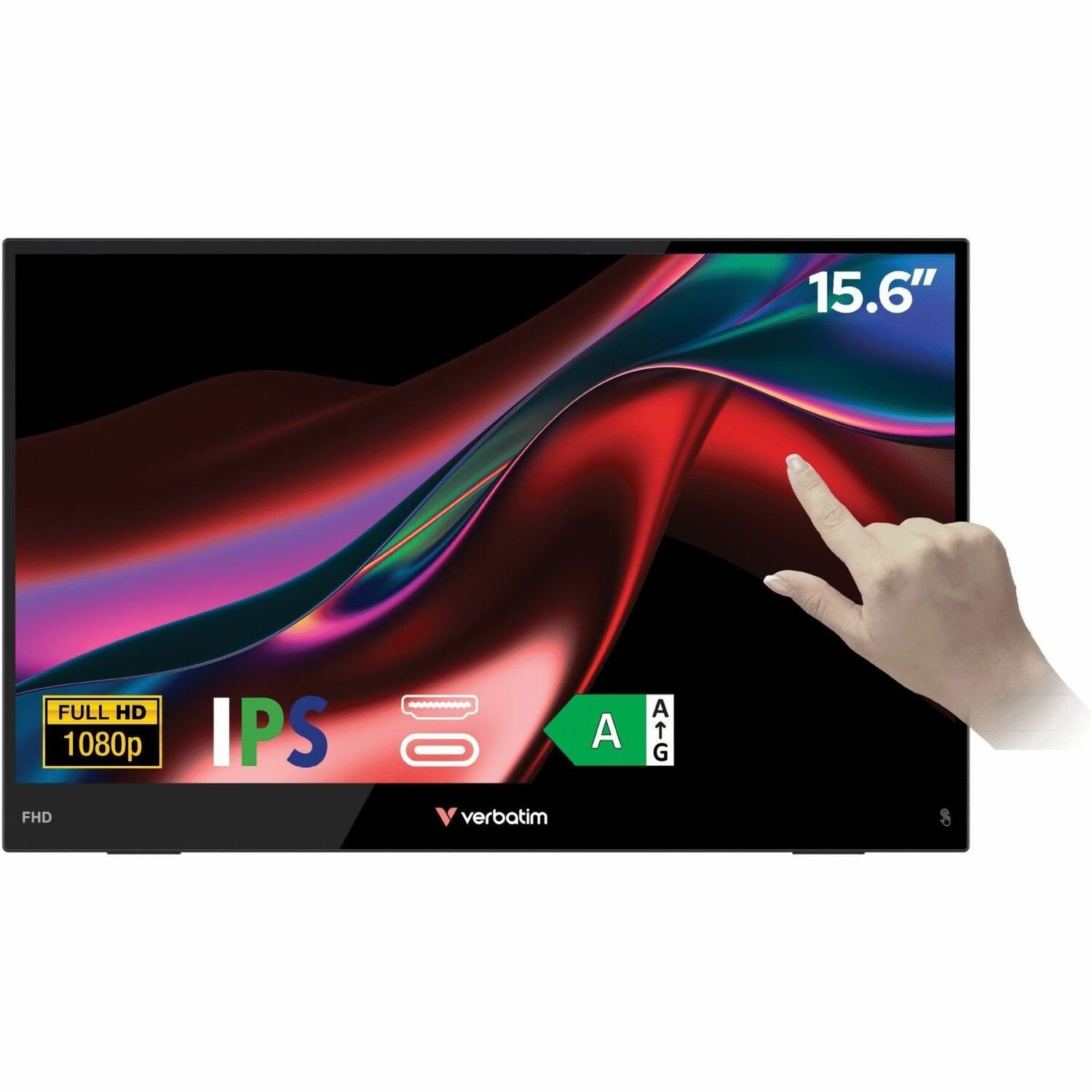 Verbatim LIGHT 16" Class LCD Touchscreen Monitor - 16:9 - 10 ms