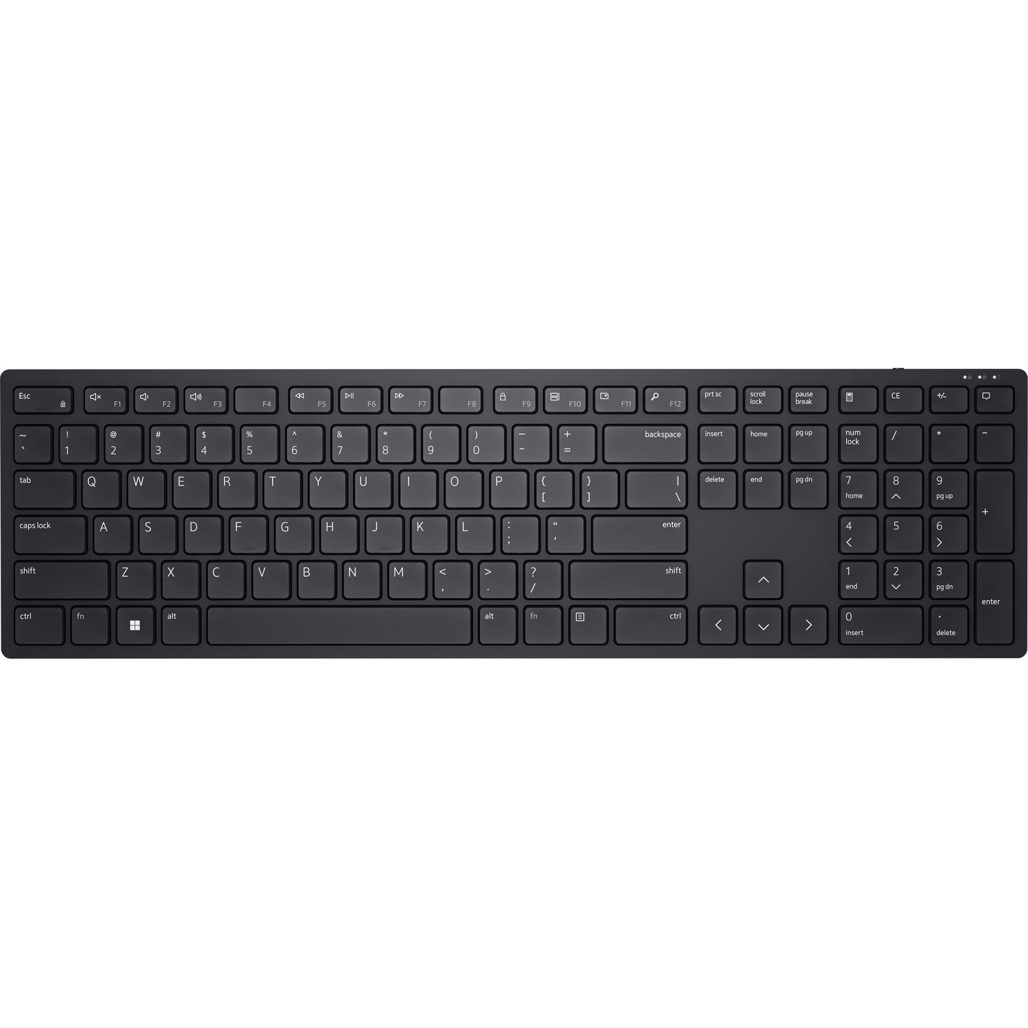 Dell KB500 Keyboard - Wireless Connectivity - English (US) - QWERTY Layout - Black