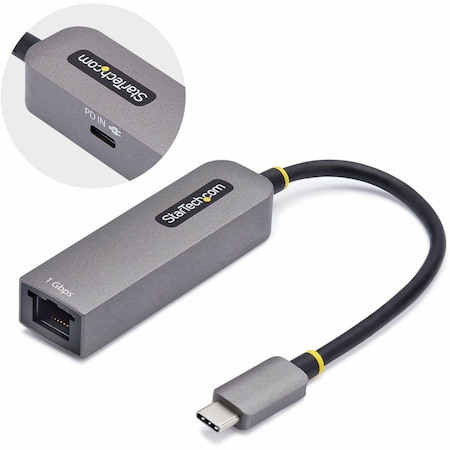 StarTech.com USB-C to Ethernet Adapter, 100W PD Pass-Through, NIC, USB 3.0 Type-C 1Gbps Multi Speed Network, USB 3.1 RJ45, Windows & Mac
