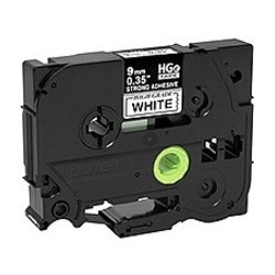 Brother HGES2215PK Black on White Extra-Strength Adhesive Label Tape