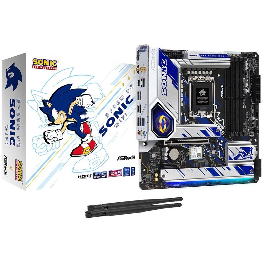 ASRock B760M PG SONIC WiFi Gaming Desktop Motherboard - Intel B760 Chipset - Socket LGA-1700 - ATX