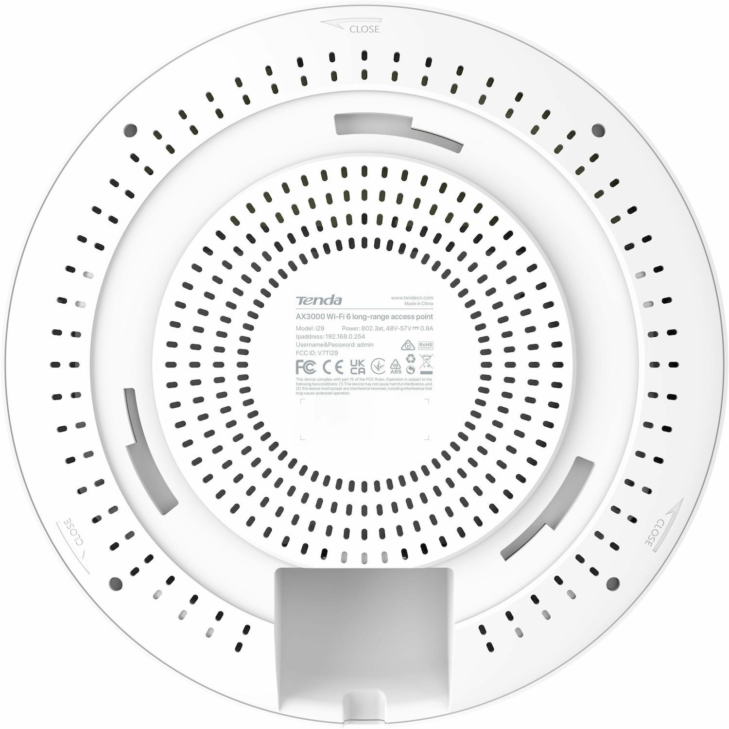 Tenda I29 Dual Band IEEE 802.11 a/b/g/n/ac/ax 3 Gbit/s Wireless Access Point