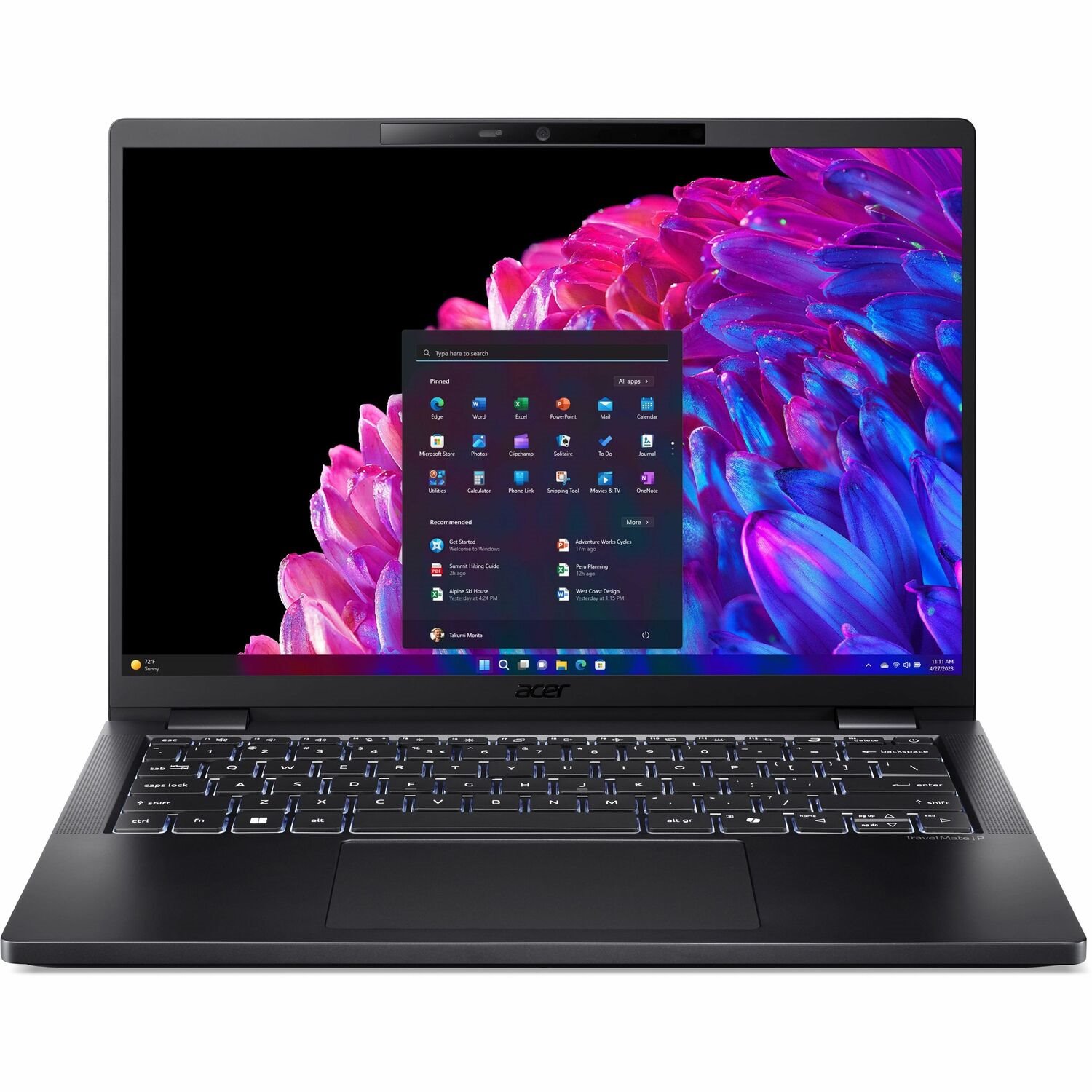 Acer TravelMate P6 14 P614-73 TMP614-73-75C5 14" Notebook - WUXGA - Intel Core Ultra 7 155H - 16 GB - 512 GB SSD - English Keyboard - Black