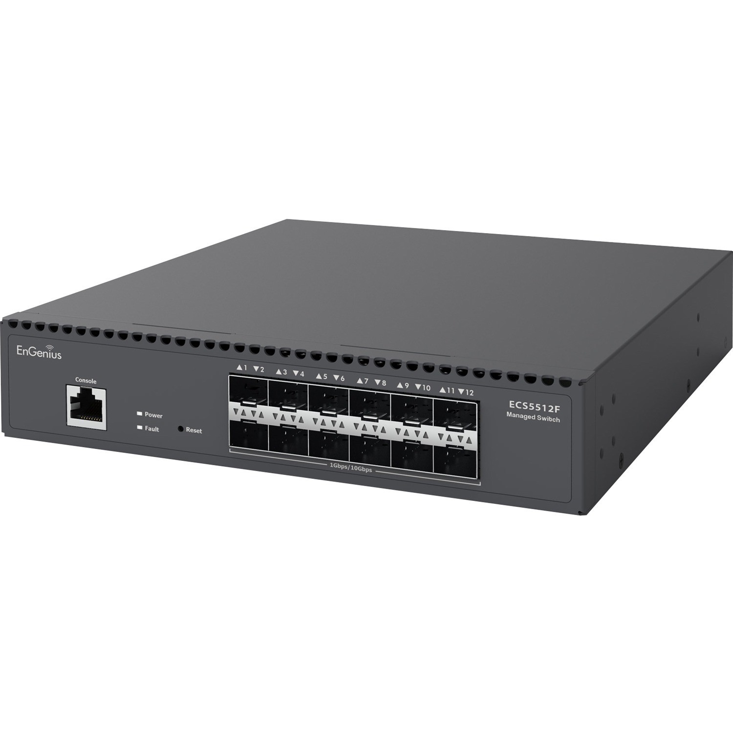 EnGenius Cloud Managed 12-Port 10 Gigabit SFP+ Half-Rack Aggregate Fiber Switch