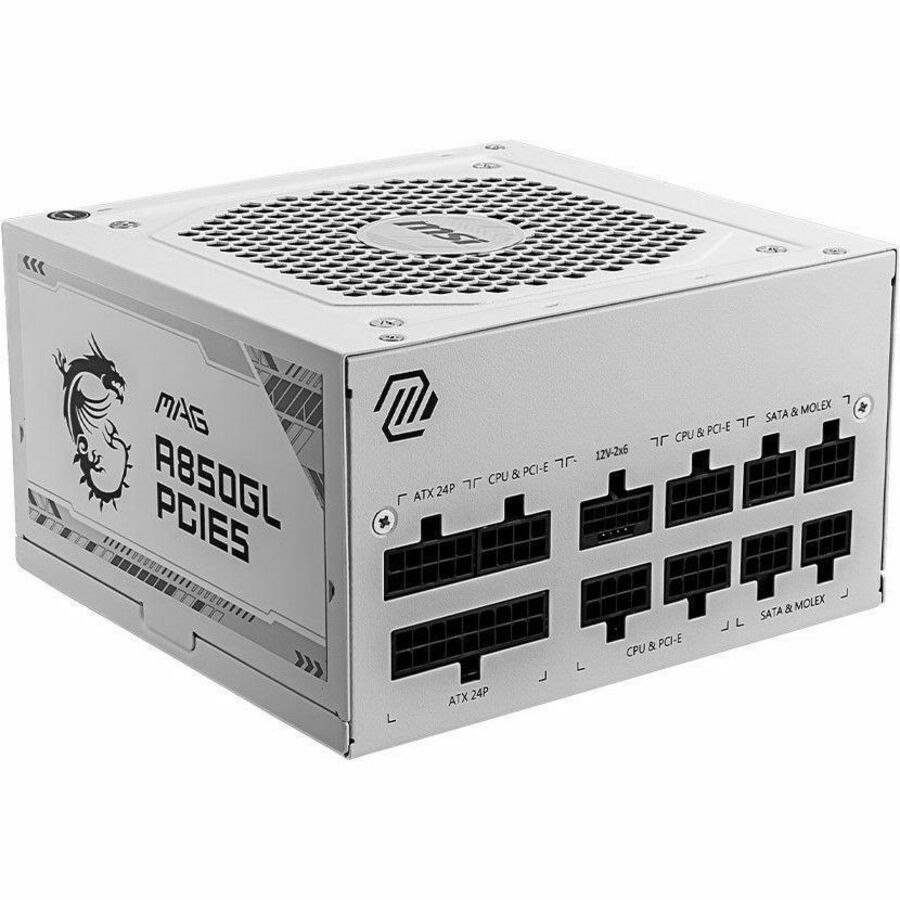 Msi Mag A850gl Pcie5 White 850W Up To 90% (80 Plus Gold) Atx Power Supply Unit (New)