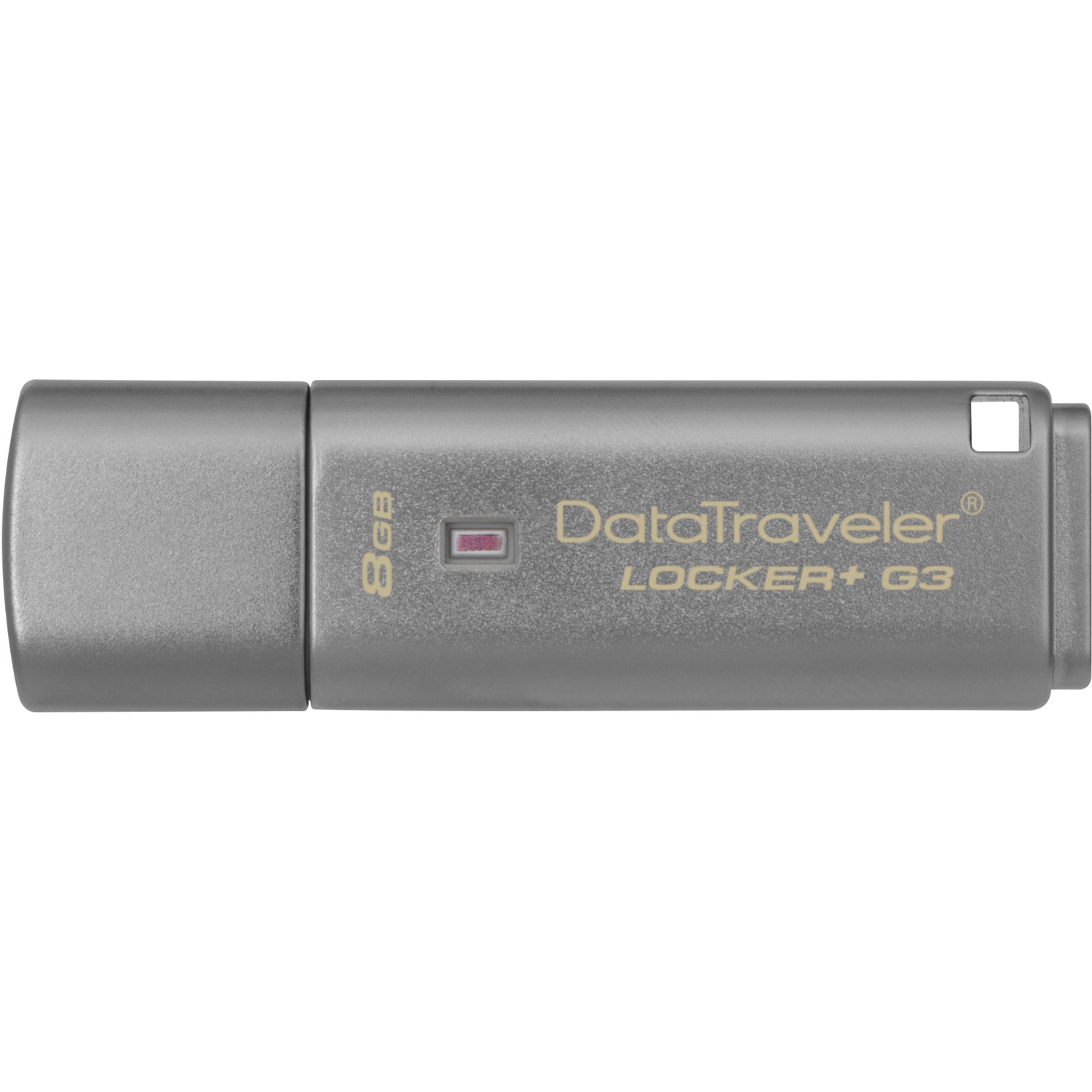 Kingston DataTraveler Locker+ G3 8 GB USB 3.0 Flash Drive - Silver