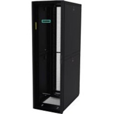 HPE Enterprise 42U Floor Standing Rack Cabinet for LAN Switch, Patch Panel1200 mm Rack Depth - Black, Silver - TAA Compliant