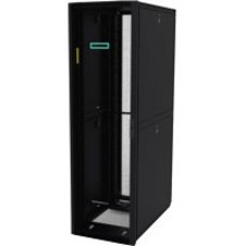 HPE Enterprise 42U Floor Standing Rack Cabinet for LAN Switch, Patch Panel1200 mm Rack Depth - Black, Silver - TAA Compliant