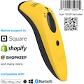 Socket Mobile SocketScan S740 Handheld Barcode Scanner - Wireless Connectivity - Yellow