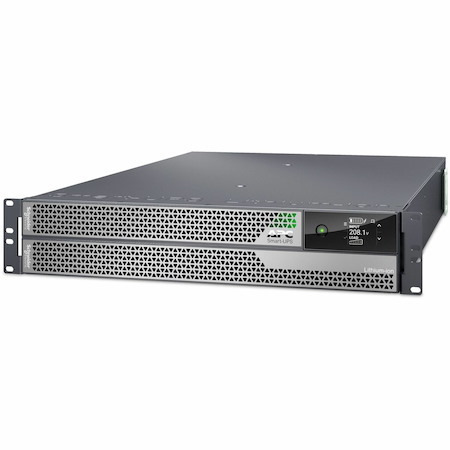 APC Smart-UPS Ultra On-Line, 5000VA, Lithium-ion, Rack/Tower 2U, 230V, Hardwired 3-Wire Output, Network Card, Extended runtime, W/rail kit