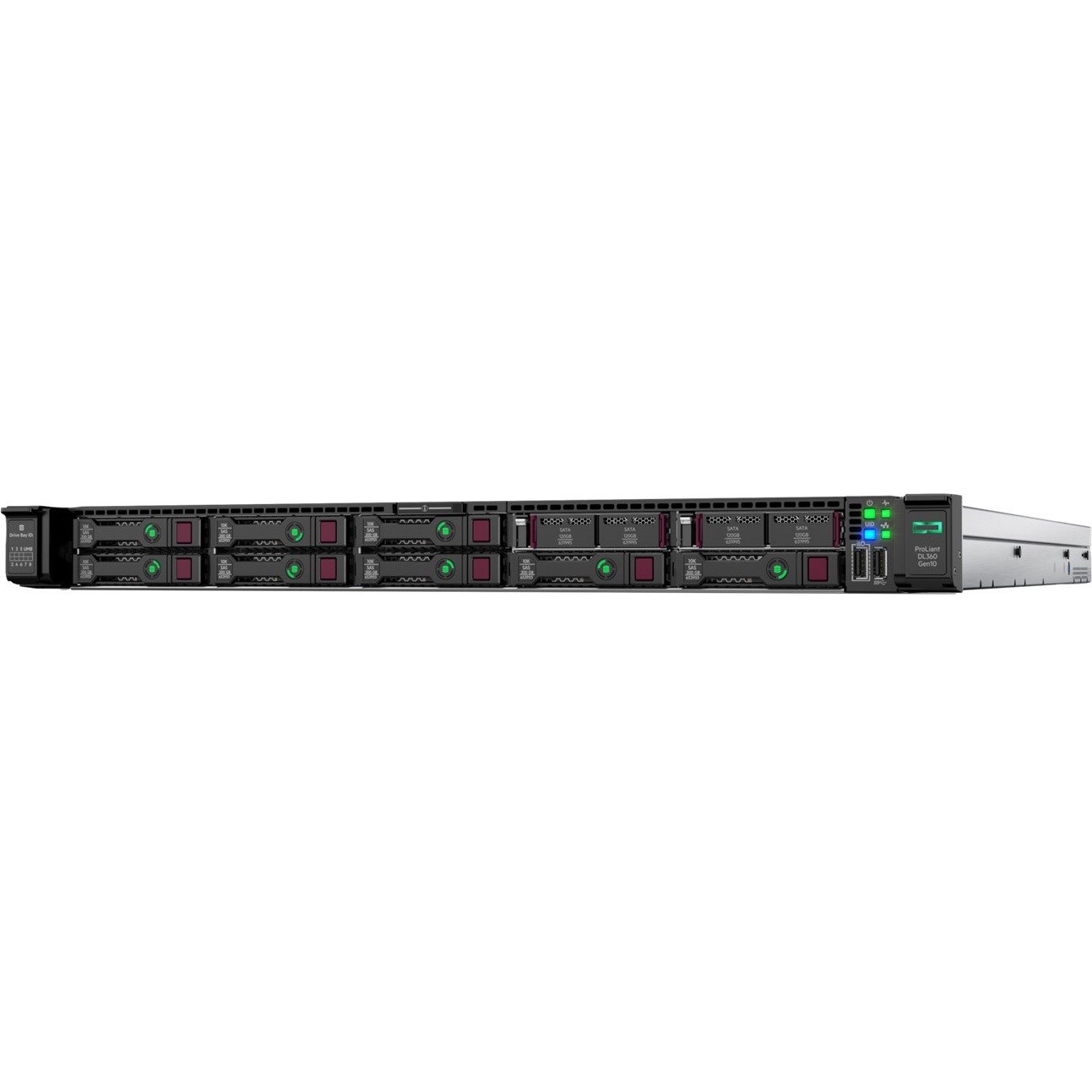 HPE ProLiant DL360 G10 1U Rack Server - 1 Xeon Silver 4208 2.10 GHz - 64 GB RAM - 960 GB SSD - (2 x 480GB) SSD Configuration - Serial ATA/600 Controller