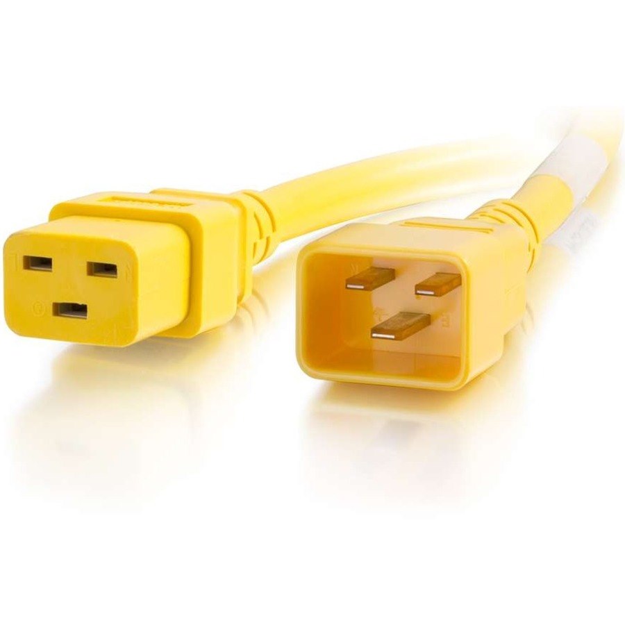 C2G 5ft 12AWG Power Cord (IEC320C20 to IEC320C19) - Yellow