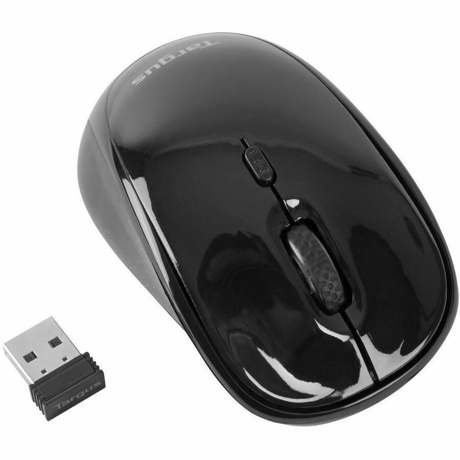 Targus AMW50EU Mouse - Radio Frequency - USB - Optical/BlueTrace - Black