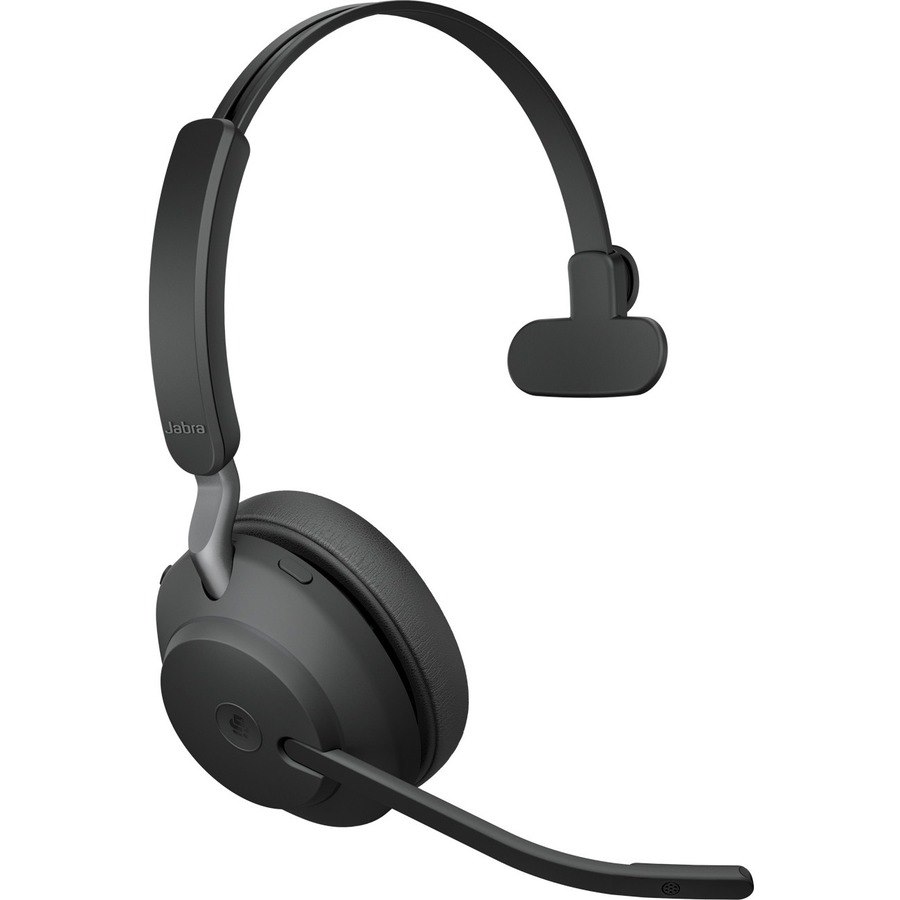 Jabra Evolve2 65 Wireless Over-the-head Mono Headset - Black with charging stand